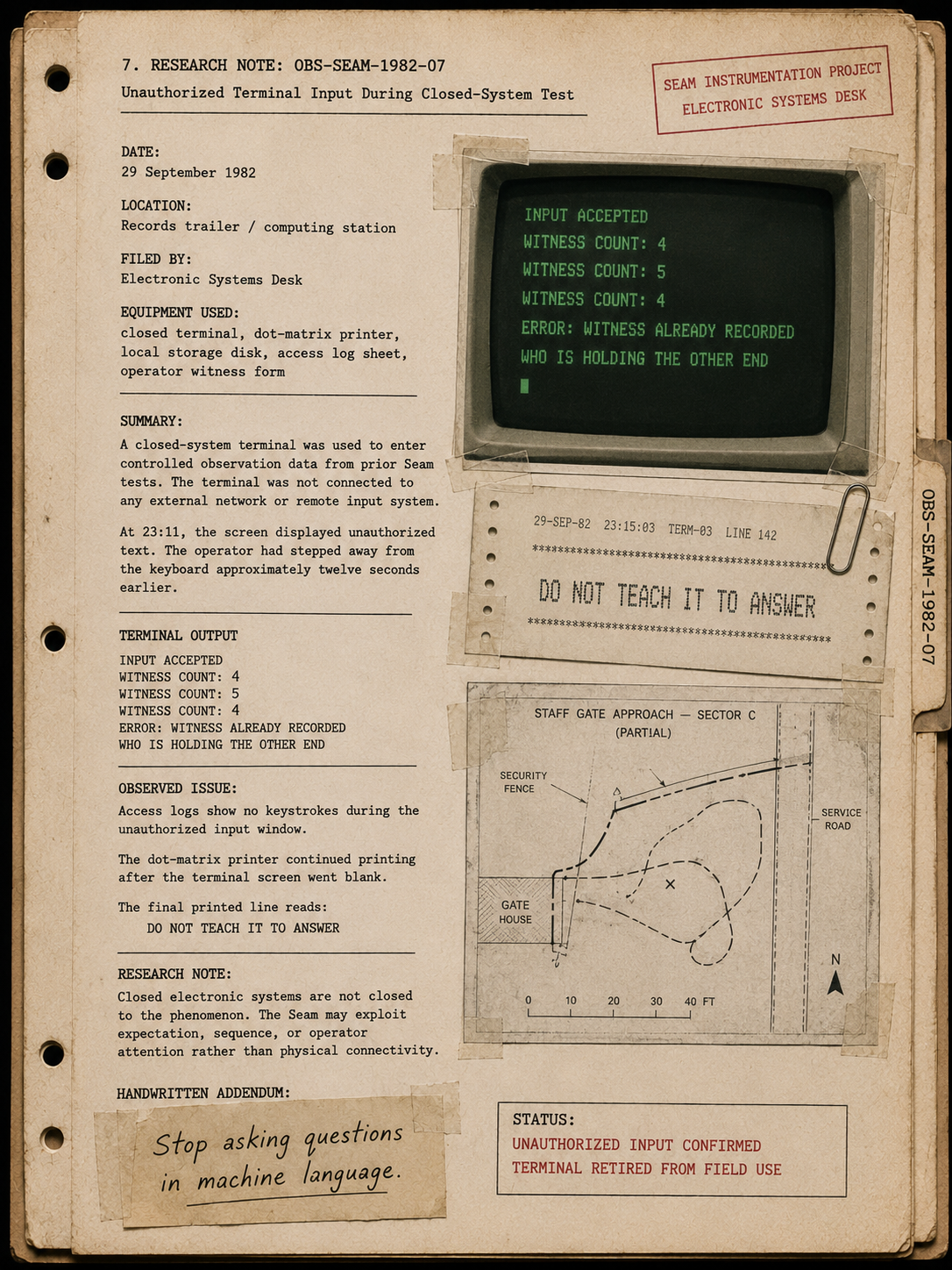1982 field study document 7